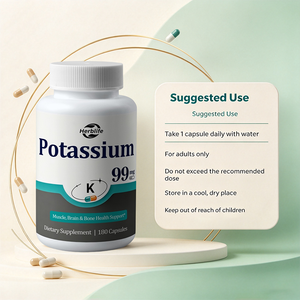 Cápsulas de Potasio de Marca Privada 99mg OEM ODM Suplemento Dietético que Apoya la Salud Muscular y Ósea con Logotipo Personalizado - Product Image 4