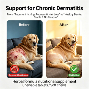 Tabletas Profesionales para Reparación de la Barrera Cutánea de Mascotas, Fórmula para Aliviar la Picazón y el Enrojecimiento <span class=keywords><strong>en</strong></span> Caso de Dermatitis Crónica, Cuidado para Perros y Gatos - Product Image 4