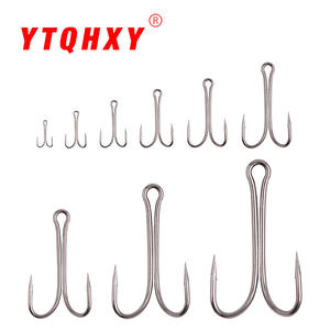 Anzuelo triple de acero al carbono Xy 587, tamaños 8, 6, 4, 2, 1, 1, 0, 2, 0, 3, 0, 4, 0, para pesca de lubina en agua dulce. - Product Image 4