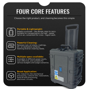 Gỗ Kim Loại Xách Tay <span class=keywords><strong>Laser</strong></span> Cleaner 100W 200W 300W 500W Sợi Gỉ Loại Bỏ Xung <span class=keywords><strong>Laser</strong></span> Làm Sạch Giá Máy - Product Image 3