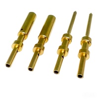 Adaptateur de borne à ressort en laiton plaqué or 1,5 mm, mâle-femelle, pour applications médicales et aérospatiales