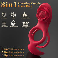 Neues Produkt Vibrierender Silikon-Penisring im Rosen-Stil zur Verzögerung der Ejakulation für Männer