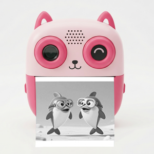 Appareil photo pour enfants, mignon, double objectif, HD, filtre, appareil photo AI pour enfants, 1300 mAh, rose, jouets pour enfants, jeux musicaux, appareil photo instantané miniature portable, imprimante thermique - Product Image 2