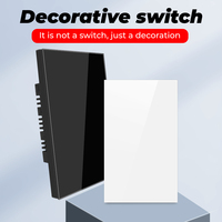 SMATRUL Interrupteur mural décoratif à coque vierge en verre trempé pour la maison (norme US) sans fonction tactile Wi-Fi intelligente