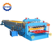 Machine économique pour tôles de toiture galvanisées, machine de profilage à double couche, machine de fabrication de tuiles