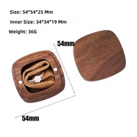 Boîte en bois massif de noyer noir, style européen et américain, gravure de nom, fermeture magnétique, étui de transport compact pour bagues et colliers