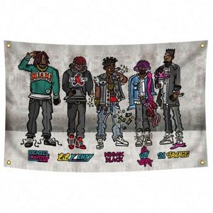 ธงขนาด 3x5 ฟุต (90x150 ซม.) ผลิตโดยโรงงาน ขายส่ง โพลีเอสเตอร์ 100% สีสันสดใส คุณภาพดี ธงสั่งทำ ธงแฟนคลับ  ธงนักร้อง - Product Image 3