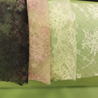 Nouveau tissu de dentelle de nylon léger doux pour la peau rose femmes sous-vêtements bas tissu de dentelle