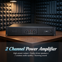 Amplificateur de puissance audio professionnel 2 canaux à montage en rack 2U, amplificateur à performance stable pour système de sonorisation de concert en plein air