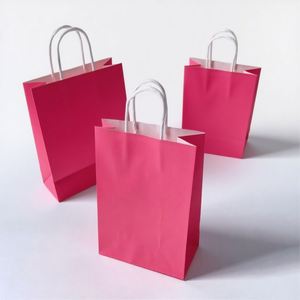 KM 16*8*22cm <b>Biodegradable</b> Kraft Paper Bakery Bags Food Safe <b>Packaging</b> for Retail Gift Food Storage Apparel - Product Image 3
