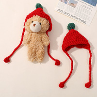 Nouvelle Arrivée : Mini Poupée en Peluche Douce pour Filles, Mignonne et Adorable, avec Chapeau en Fil Tricoté au Crochet, Accessoires DIY pour Tenue de Poupée Faite Main