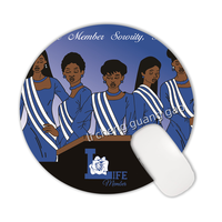 Tapis de souris rond personnalisé Jack and Jill Sorority, base en caoutchouc antidérapante, accessoires informatiques, vente chaude