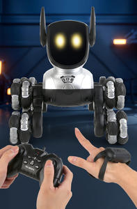 Gelişmiş Modern Plastik Yürüyen Robotik Köpek Oyuncak - Akıllı 8 Tekerlekli Karikatür Mekanik Evcil Hayvan RC ile - Product Image 4