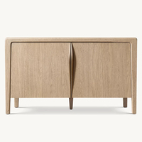 Meuble TV RH GAEL OAK en chêne massif moderne, centre de divertissement de luxe écologique et durable, table TV au sol pour salon