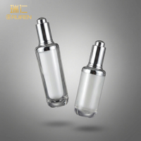 Flacon pompe pulvérisateur en acrylique épaissi électroplaqué de 30 ml à 50 ml pour lotion, crème, sérum, directement de l'usine