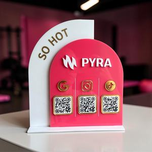 Expositor Acrílico con Código QR para Pagos en Redes Sociales, Logotipo 3D para Negocios en Instagram y <span class=keywords><strong>Facebook</strong></span> - Product Image 5