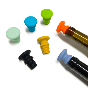 Bouchons de bouteille de vin en silicone souple réutilisables avec logo personnalisé, couvre-bouteille hermétique, vente en gros - Product Image 4