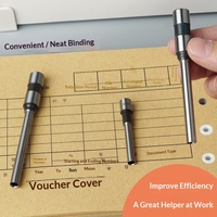 Perforateur de papier métallique Deli 3821 pour documents financiers et comptables, perforateur à rivets, tête de perçage creuse compatible