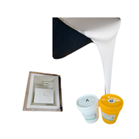 Caoutchouc de silicone platine RTV2 pour moulage de sculpture d'évier de pot de ciment en béton de résine