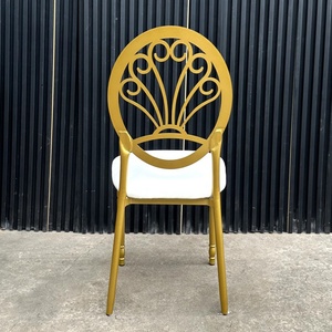 Fábrica al por mayor Silla de plástico apilable Color dorado Perfecto para bodas y eventos - Product Image 4