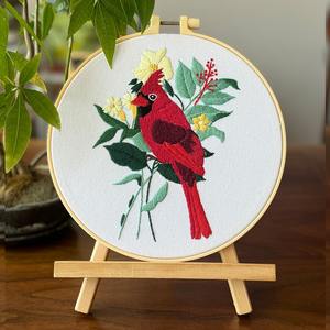 Cardinal suspendu peinture broderie à la main bricolage matériel paquet fleurs, oiseaux, animaux tissu <span class=keywords><strong>point</strong></span> <span class=keywords><strong>de</strong></span> <span class=keywords><strong>croix</strong></span> - Product Image 2