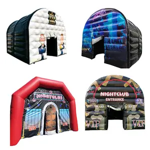 New Arrival Popular Commercial VIP Lounge Night Club Cube Tent Rental Big Inflatable Nightclub With Lights Led Party Backyard