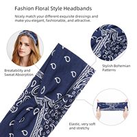 Diademas Anudadas con Estampado Paisley, Turbantes Anchos, Accesorios para el Cabello Estilo Boho, Venta al por Mayor, Set de Diademas para Mujer