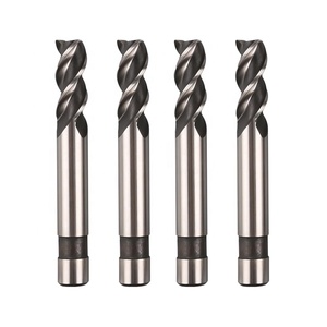 <strong>HSS</strong> Milling Cutter Tools 3 Flute 4 Flute All Ground Straight <strong>Taper</strong> Shank <strong>End</strong> <strong>Mill</strong> - Product Image 5