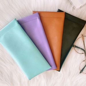 Estuche de Gafas de Sol Personalizado, Portátil, de Cuero PU Gris, con Protección Contra la Humedad, con Logotipo Personalizado, para Regalo - Product Image 6