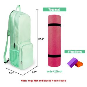 Cross-border new yoga mat <b>bag</b> with side mesh <b>zipper</b> pockets, waterproof wet compartment, and large capacity for <b>storage</b>; a singl - Product Image 2