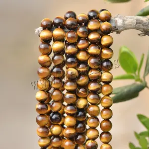2~20mm Natural Tiger Eye Beads Round natural stone beads Approx 0.8-1.5mm Sold Per 15 Inch 423173