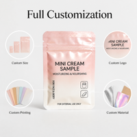 Sachets d'échantillons cosmétiques personnalisés de 3 ml, mini-pochettes pour soins de la peau et shampooings, pour produits de beauté, format voyage, emballage à usage unique
