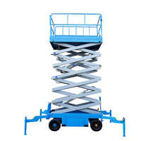 Plateforme élévatrice mobile à ciseaux en acier inoxydable de haute qualité, à hauteur réglable, autopropulsée, capacité de levage hydraulique de 100 kg