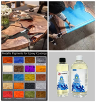 Résine époxy transparente GSD GAOSHIDE AB pour table en résine, durcissement de sols, spécimens, artisanat floral, moulage DIY