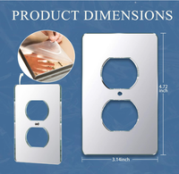 Couverture de protection transparente en acrylique durable pour interrupteur, plaque frontale en PMMA pour interrupteur mural intelligent