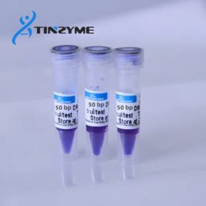 Tinzyme 50bp dna सीढ़ी मार्कर 345ng/5l 99% शुद्धता साफ पृष्ठभूमि स्पष्ट बैंड स्थिर गुणवत्ता - Product Image 2