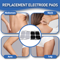 Bantalan Elektroda Perekat 5*5cm, Bantalan Spons, Alat Pijat, Bantalan Elektroda TENS, Pengganti Patch Unit TENS untuk Elektroterapi