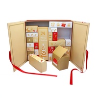 Boîtes en papier de luxe pour calendrier de l'avent de Noël, boîte mystère, compte à rebours de 24 jours avec emballage artisanal écologique et logo