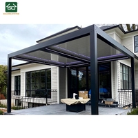 Gazebo extérieur réglable pour jardin Pergola à persienne en aluminium motorisée moderne bioclimatique personnalisée