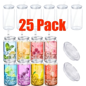 Entrepôt USA – Nouveauté : Gobelets en plastique vierges de 16 oz pour enfants, personnalisables par impression UV DTF, avec couvercles en PP et pailles, pour boissons, café, bière – Idéal pour les fêtes et cadeaux de Noël - Product Image 1