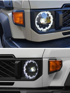 Pour Land Cruiser LC70/71/76/78/LC79 Ensemble de phares LED haut de gamme de luxe à fleurs de prunier avec double lentilles ampoule 12V - Product Image 5