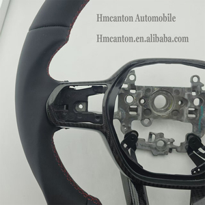 พวงมาลัยหนังเรียบสีแดงลายเส้นด้านบน ดีไซน์โดดเด่น เหมาะสำหรับรถยนต์ฮอนด้า ซีวิค เจนเนอเรชั่นที่ 11 - Product Image 6