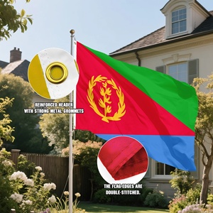 Bendera Cetak Digital Ukuran Besar Promosi 90x150cm Bendera Kustom Bendera Nasional Eritrea Karangan Bunga Zaitun Eritrea Poliester 100D - Product Image 4