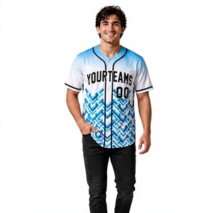 เสื้อเบสบอลแบบมีกระดุม ระบายอากาศได้ดี ไซส์ใหญ่พิเศษ พิมพ์ลายแบบ Sublimation แขนสั้น สำหรับผู้ชาย ผู้หญิง และผู้ใหญ่ เสื้อกีฬา โพลีเอสเตอร์ 100% ขายส่ง - Product Image 3
