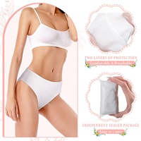 Sous-vêtements jetables pour femmes, culotte en coton post-partum portable blanche et douce et respirante pour voyage à l'hôpital