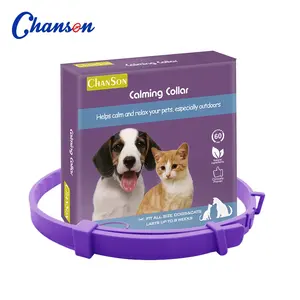 Entrega rápida Logotipo Personalizado Amostra Grátis Planta Natural Óleo Essencial Ajustável Pet Dog Cat Collar Calmante Para Dog Cat