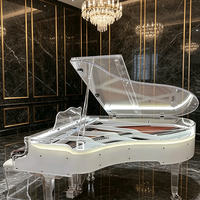 Source Factory High-End Customization Solid Spruce Soundboard Crystal Grand Piano With Upgradable Auto Play System