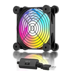 UpHere USB Fan 120mm RGB Fan 3 ayarlanabilir rüzgar hızı TV kutusu için PS4 PC dizüstü hava soğutma fanı