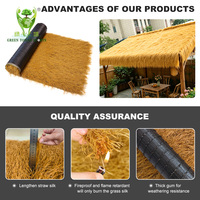Chaume artificiel jaune pour bar, cabane, patio, fête, décoration de toiture en chaume synthétique en PP pour les sports et les jardins, herbe sèche