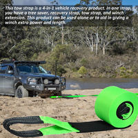 Sangle de remorquage robuste de 9 mètres et 8 tonnes avec attache de 2 pouces et manille en D de 3/4 pouce pour camion 4x4, SUV, véhicule tout-terrain